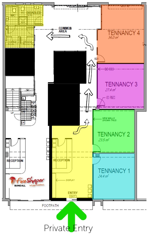 Tenancy layout colored